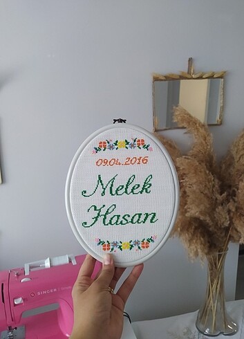 İsime özel işleme #kasnak #kanaviçe #etamin 