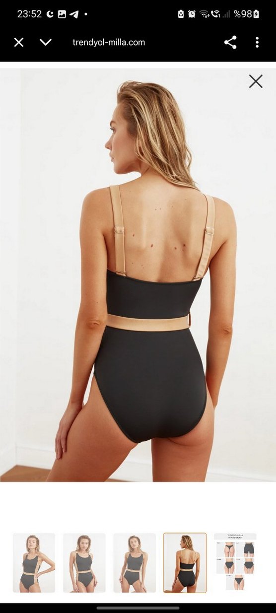 Kemerli çift Renk Bloklu Regular Mayo - Görsel 2