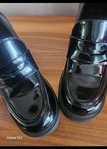 37 Beden siyah Renk Mango Topuklu kalın taban Oxford/loafer