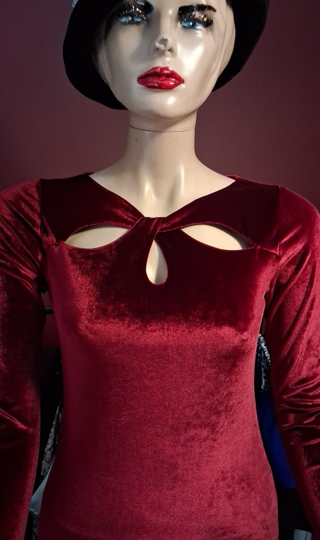 Kadife abiye elbise - Görsel 3