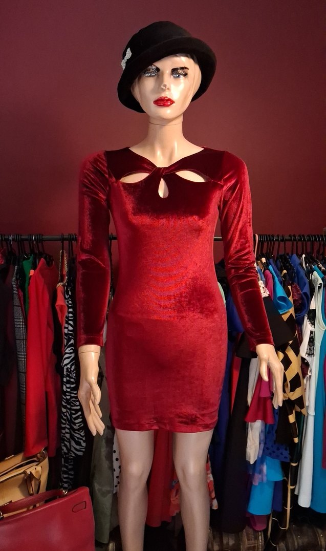 Kadife abiye elbise - Görsel 2