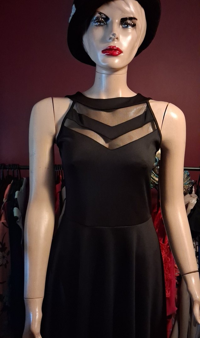 Siyah tül detaylı kiloş abiye elbise - Görsel 3