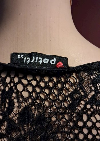 Siyah üst kısmı dantel detaylı abiye elbise - Görsel 5