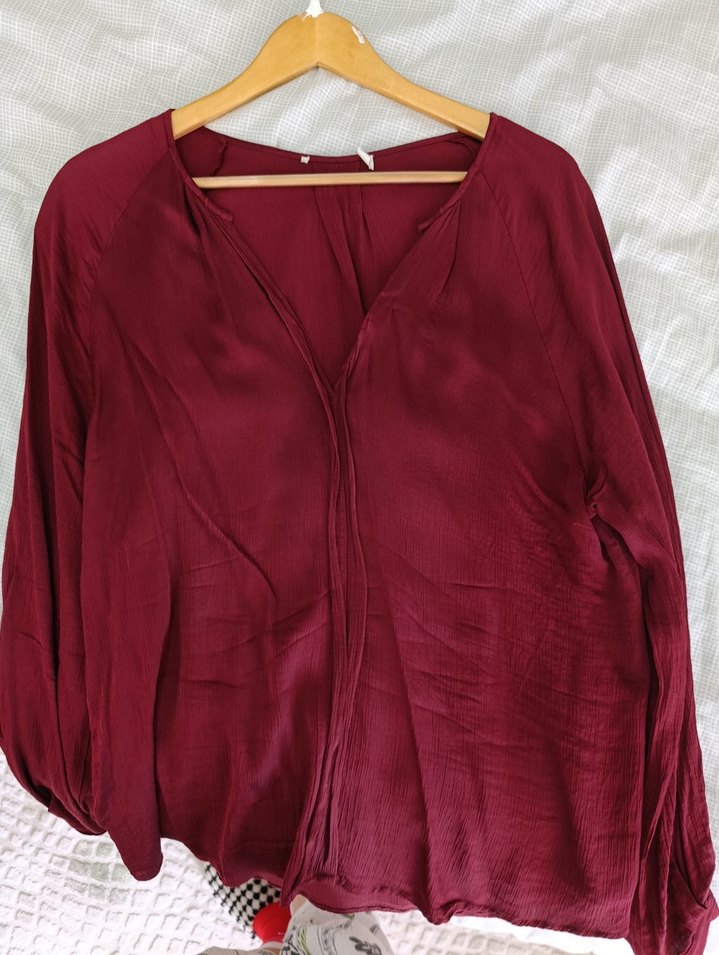 Parlak Bordo Kadın Kol Düğmeleri - Görsel 4