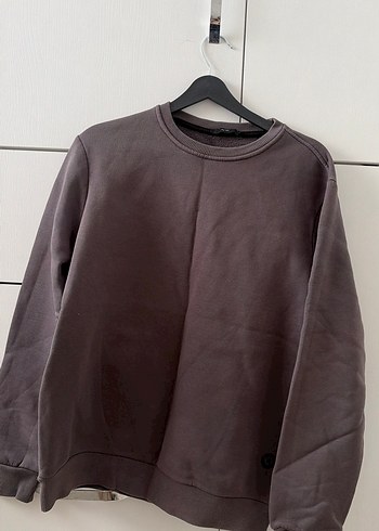 Zara Koyu Gri Bisiklet Yaka Sweatshirt