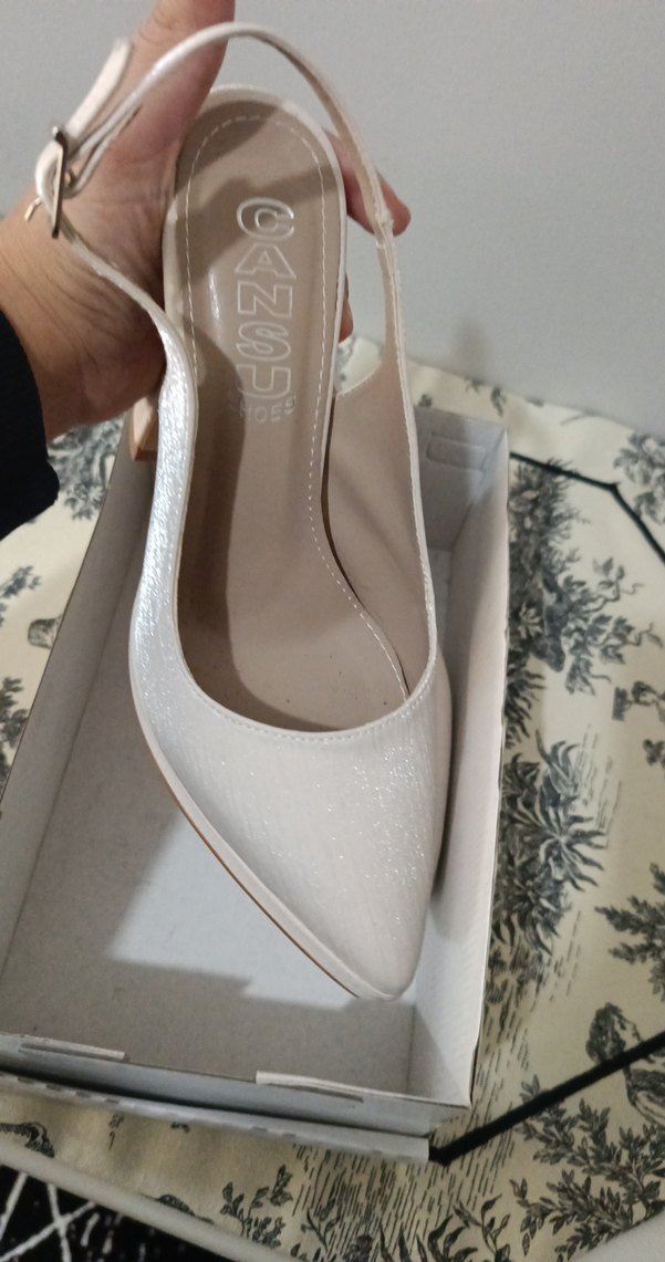 ten rengi hafif parlak kalın topuklu ve platformlu - Görsel 4