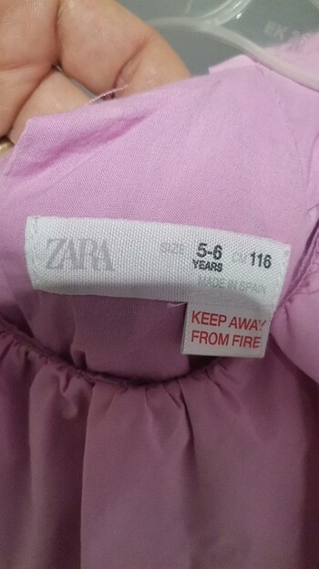 5 Yaş Beden pembe Renk Zara kız çocuk elbise