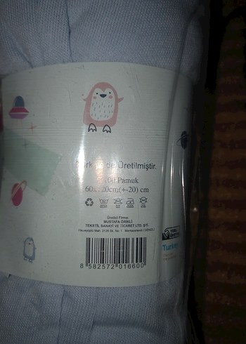 Pastel Mavi Bebek çarşafı - Görsel 2