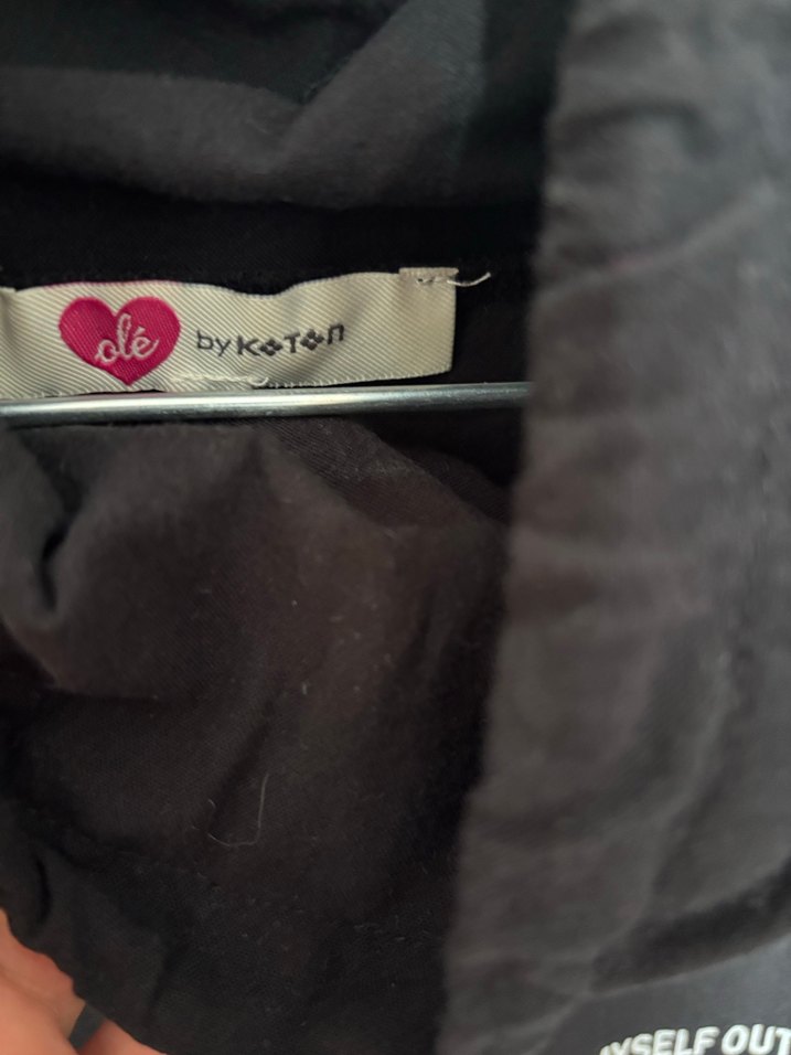 Kadın Siyah Baskılı Loose Fit Sweatshirt - Görsel 3