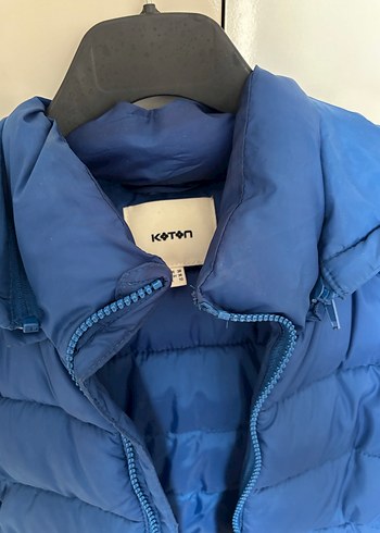 Kadın Mavi Kapüşonlu Fermuarlı Yelek - Görsel 2