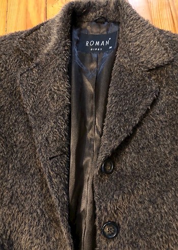 1998 yılına ait Roman vintage 38 beden yün kadın palto - Görsel 6