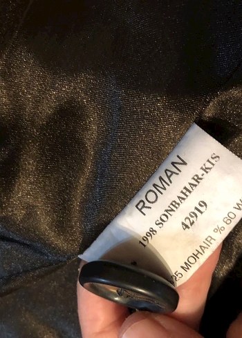 1998 yılına ait Roman vintage 38 beden yün kadın palto - Görsel 4