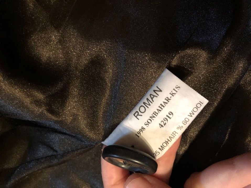 1998 yılına ait Roman vintage 38 beden yün kadın palto - Görsel 4
