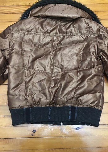 Vintage çift taraflı kuş tüyü Kadın Kışlık Kürk Detaylı  M beden - Görsel 3