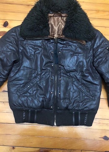 Vintage çift taraflı kuş tüyü Kadın Kışlık Kürk Detaylı  M beden - Görsel 2