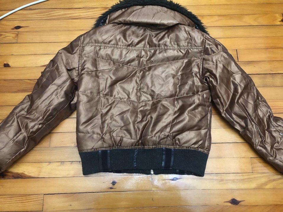 Vintage çift taraflı kuş tüyü Kadın Kışlık Kürk Detaylı  M beden - Görsel 3