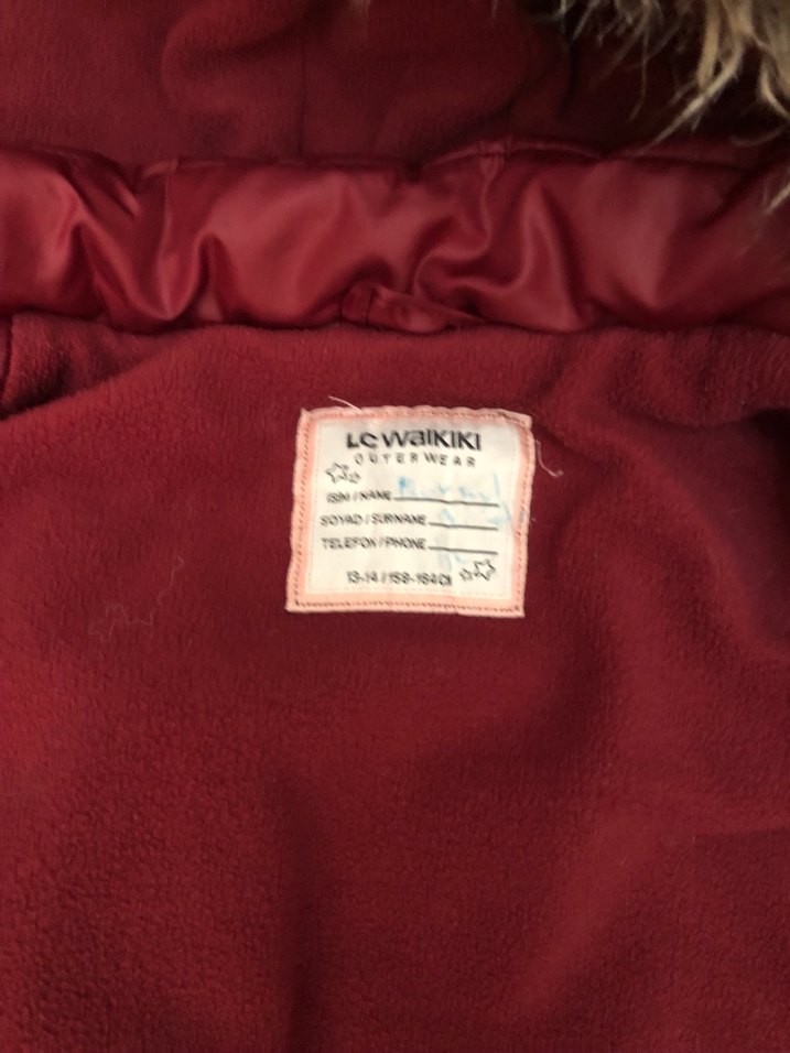 Lcw 13-14 yaş kız çocukBordo Kürklü  Mont - Görsel 4