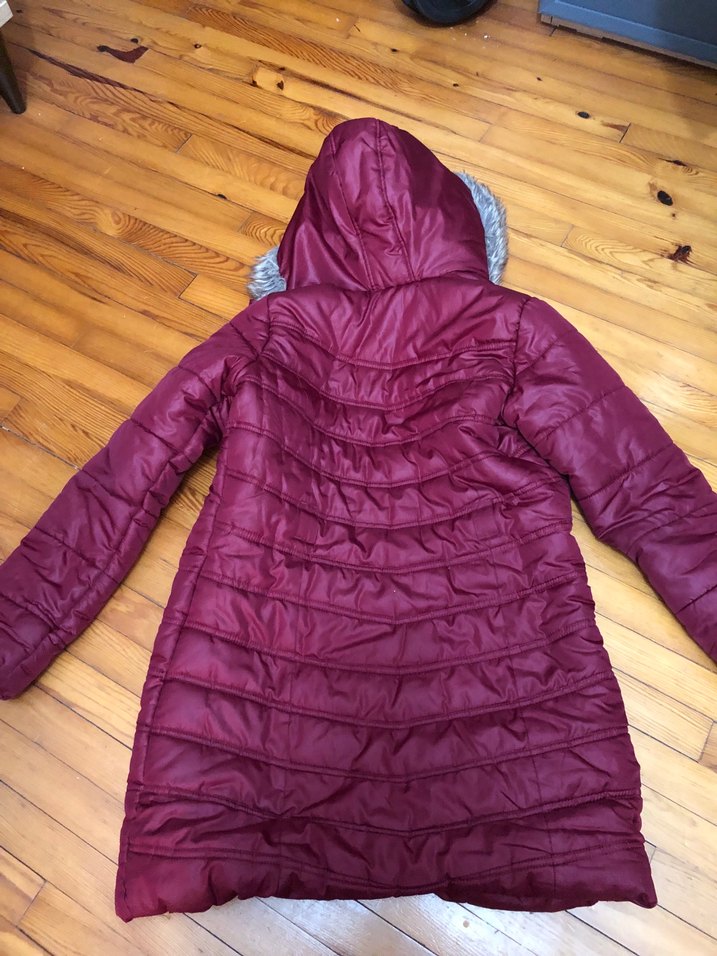 Lcw 13-14 yaş kız çocukBordo Kürklü  Mont - Görsel 2