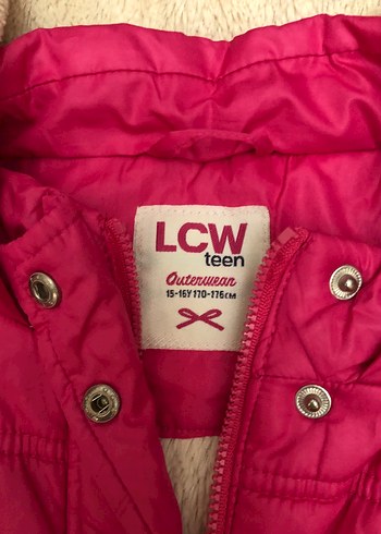 Lcw 15-16 yaş Kız Çocuk Kapüşonlu Pembe Şişme Yelek - Görsel 4