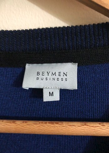 Beymen M beden erkek Kareli V Yaka yün Triko Kazak - Görsel 3