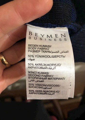 Beymen M beden erkek Kareli V Yaka yün Triko Kazak - Görsel 4