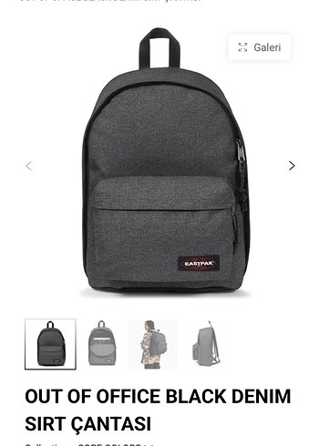 Siyah Denim Sırt (Bilgisayar) Çantası - Görsel 2