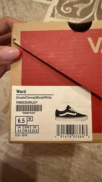 36,5 Beden Orijinal vans