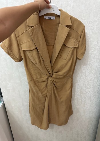 Kısa Camel Elbise ADL