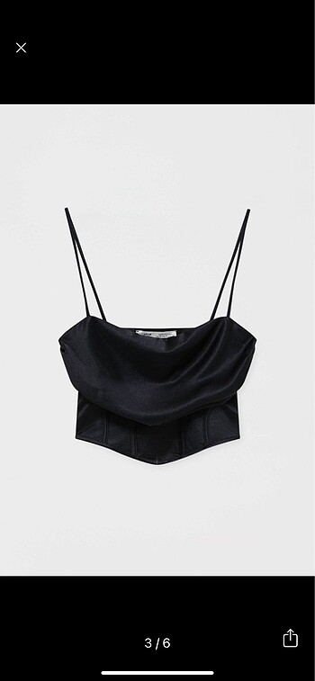 Pull&Bear drape korse crop top