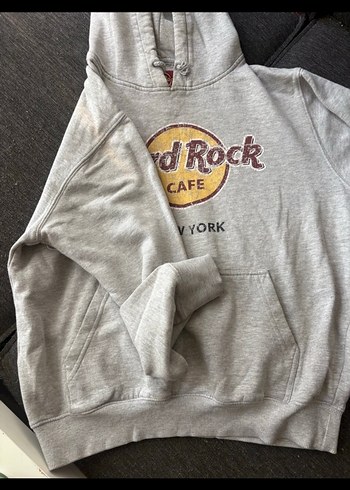 Hard Rock Hard Rock Cafe Kapüşonlu Gri Sweatshirt