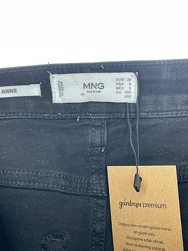 38 Beden siyah Renk Mango Jean / Kot %70 İndirimli.