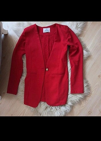 Kırmızı blazer ceket