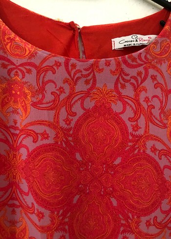 Pembe Şifon Elbise - Görsel 5