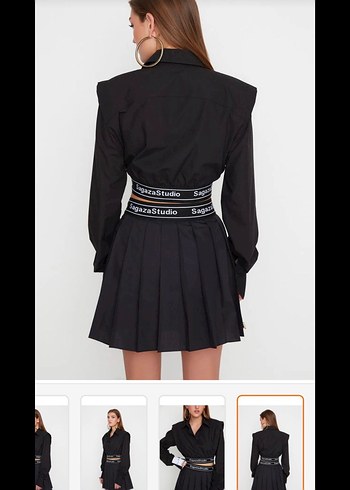 SagazaStudio Crop Gömlek - Görsel 3