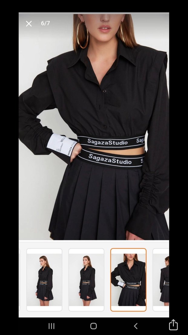 SagazaStudio Crop Gömlek - Görsel 2