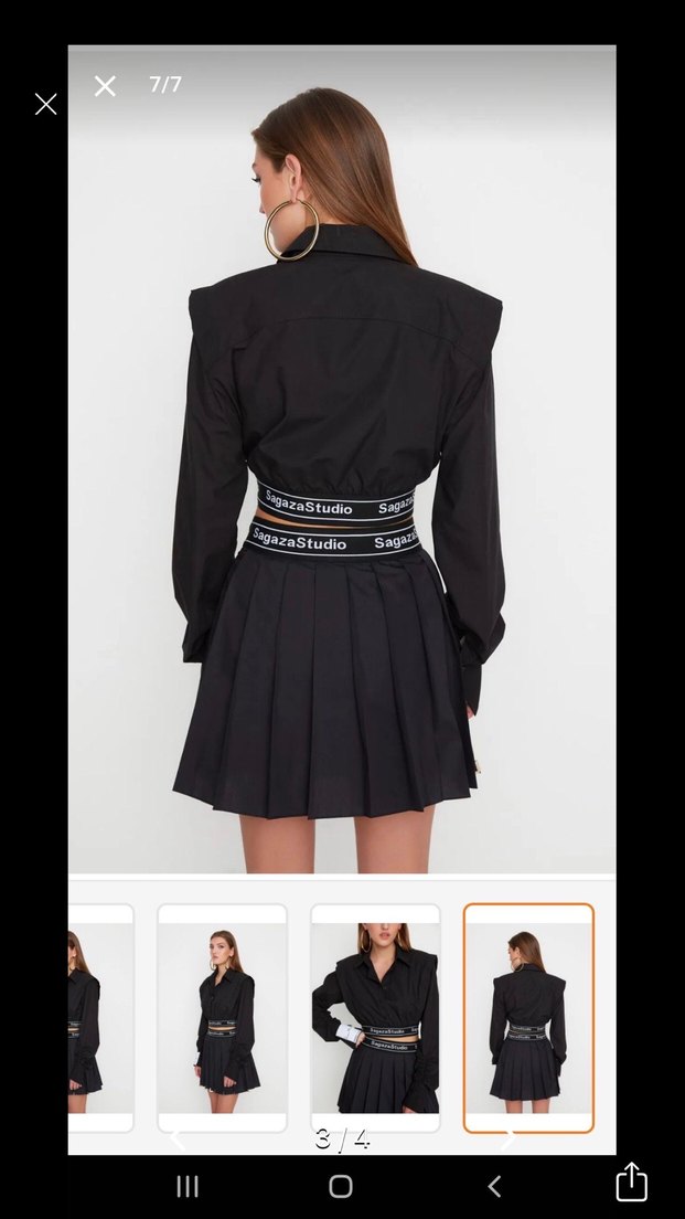 SagazaStudio Crop Gömlek - Görsel 3