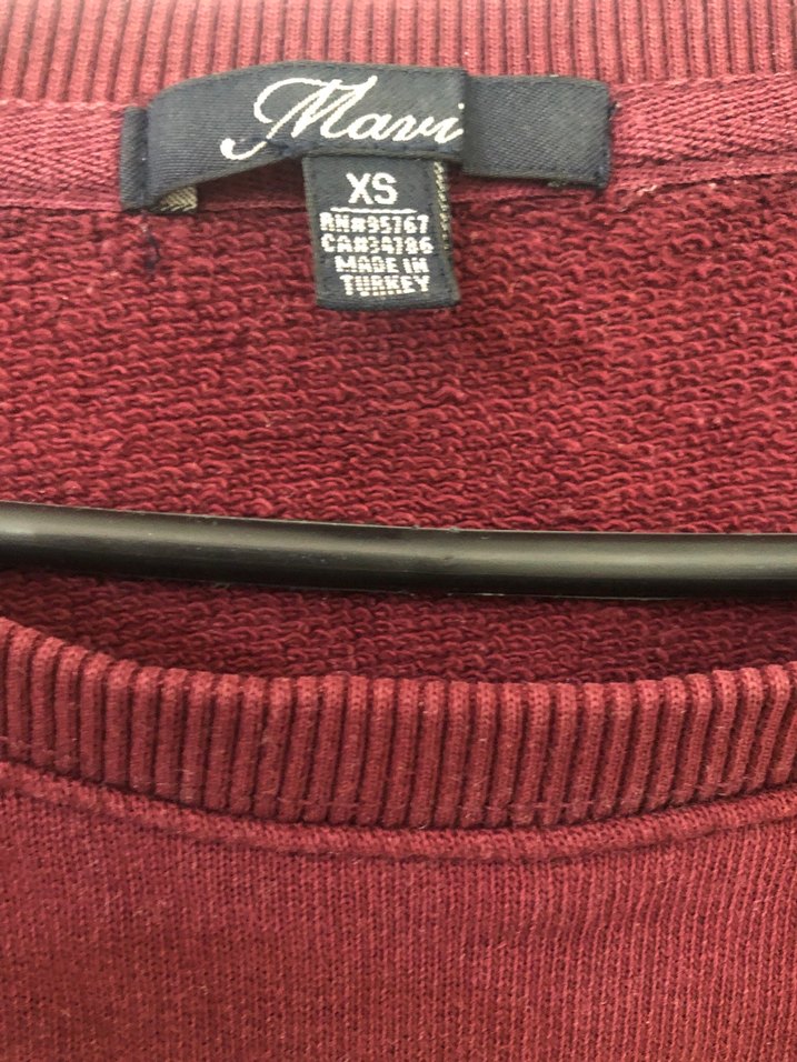 Mavi Bordo Pamuklu Uzun Kollu Sweatshirt - Görsel 4