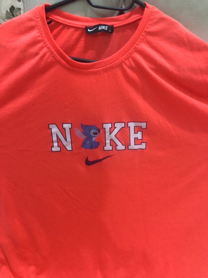 Renkli Baskılı Kısa Kollu Nike Tişört - Görsel 3
