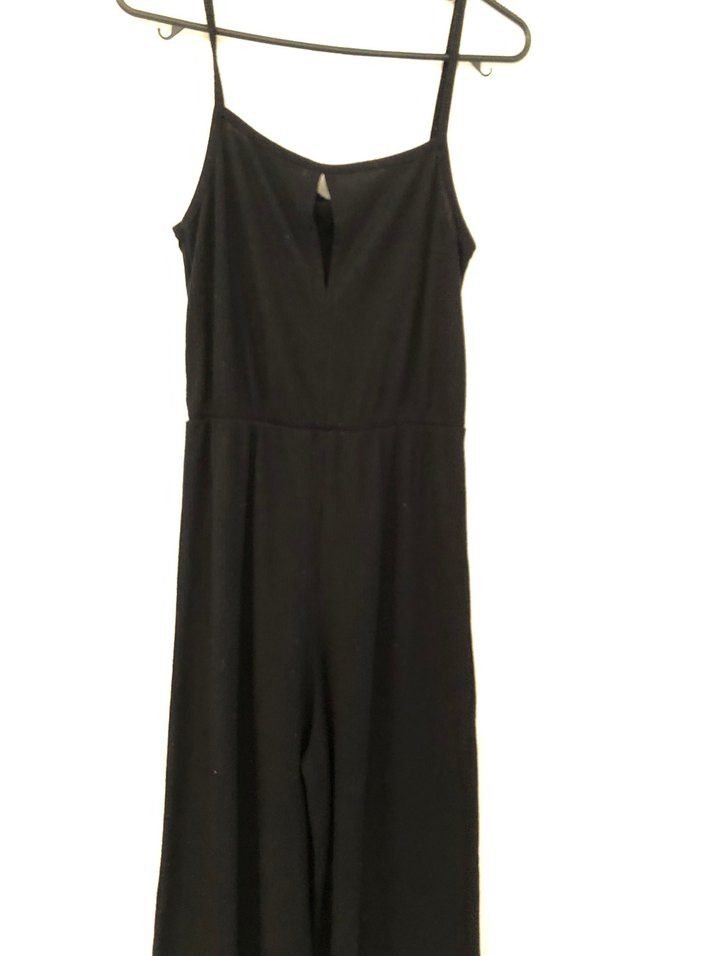 Siyah Uzun İp Askılı Tulum - Görsel 4