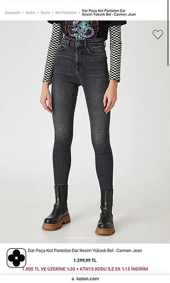 Koton carmen jeans - Görsel 2