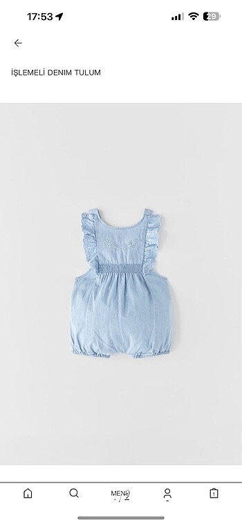 Zara bebek tulum