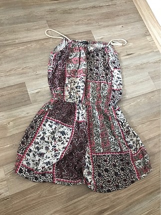 Renkli kısa tulum