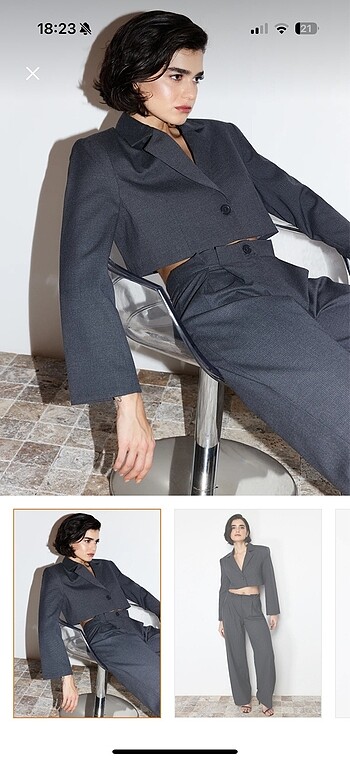 Crop blazer