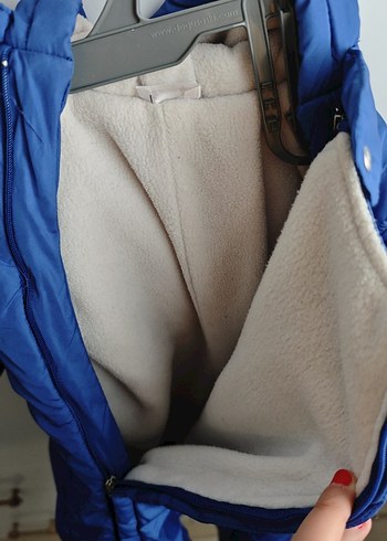 Mavi Erkek Bebek Nakışlı Fermuarlı Mont Tulum - Görsel 3