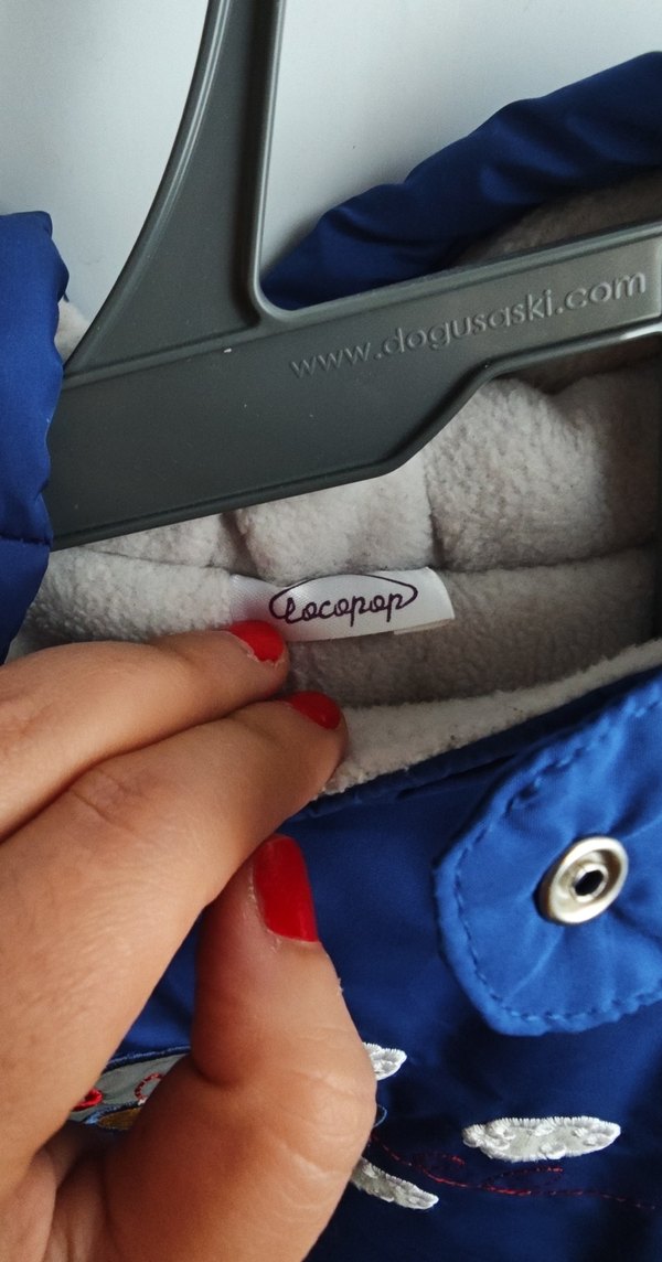 Mavi Erkek Bebek Nakışlı Fermuarlı Mont Tulum - Görsel 2