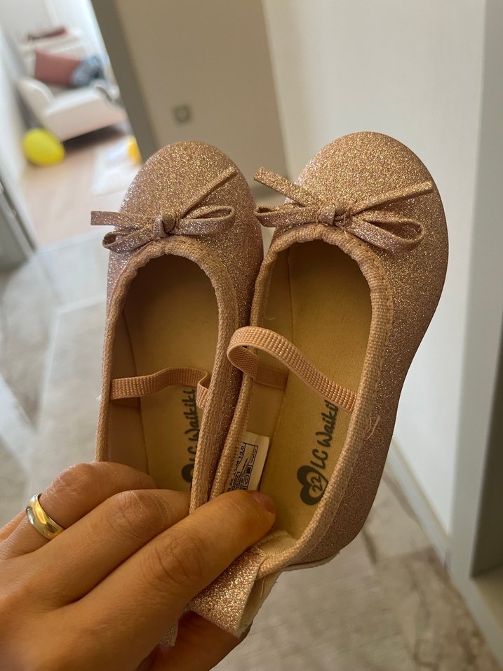 Pembe Fiyonklu Kız Babet Ayakkabı - Görsel 2