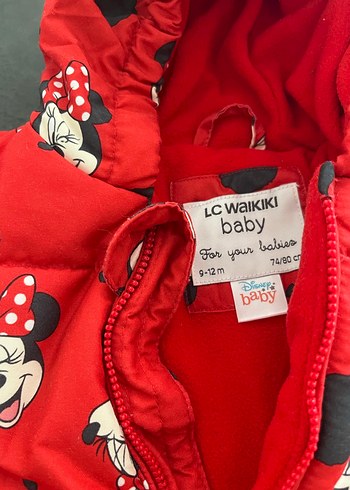 Kız Bebek Desenli Kapüşonlu Kırmızı Tulumu - Görsel 3