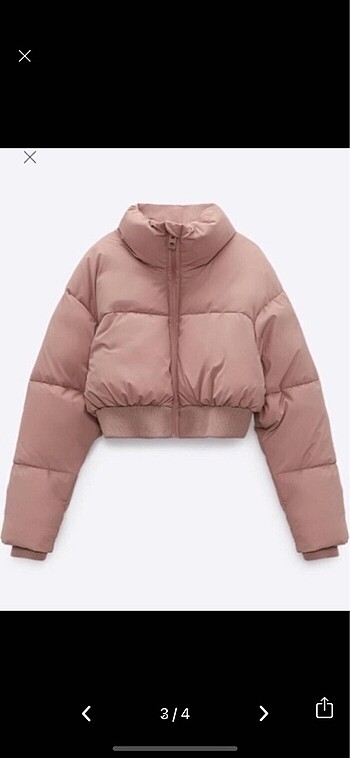 s Beden Zara crop şişme mont