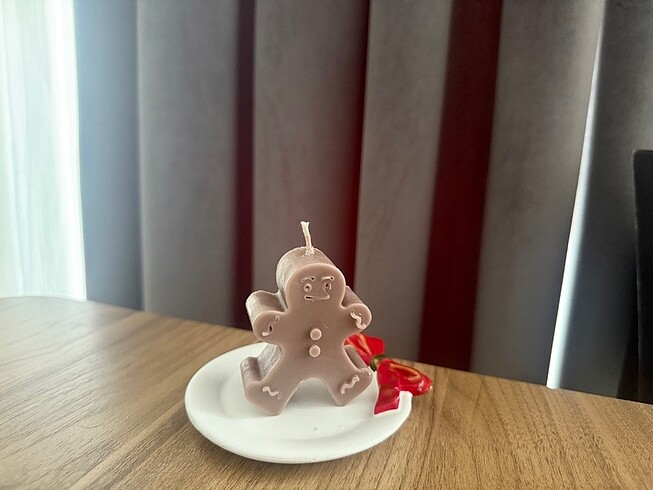 El yapımı Gingerbread mum