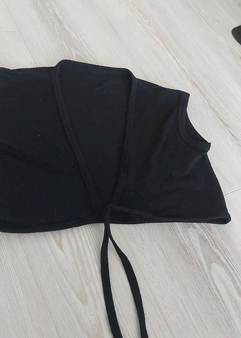 universal Beden Siyah Bağlamalı Kadın Bolero
